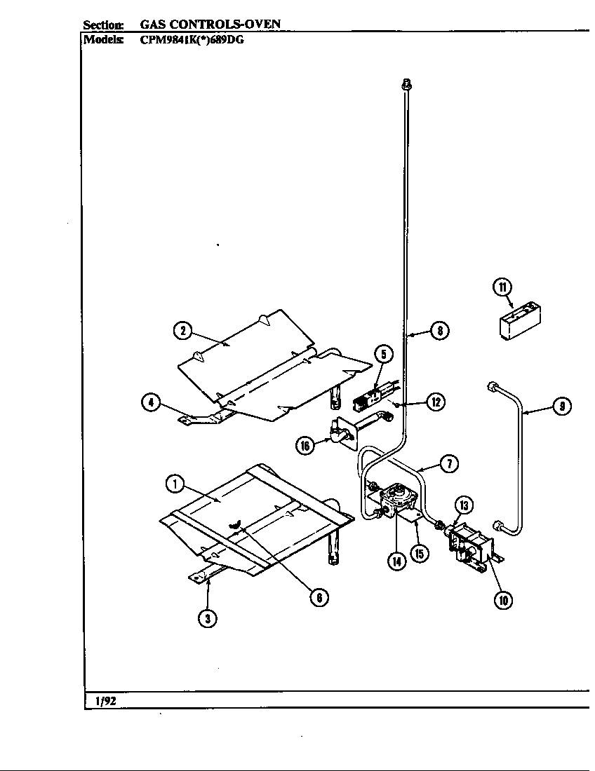 Hardwick CPM9841KW689DG gas controls diagram