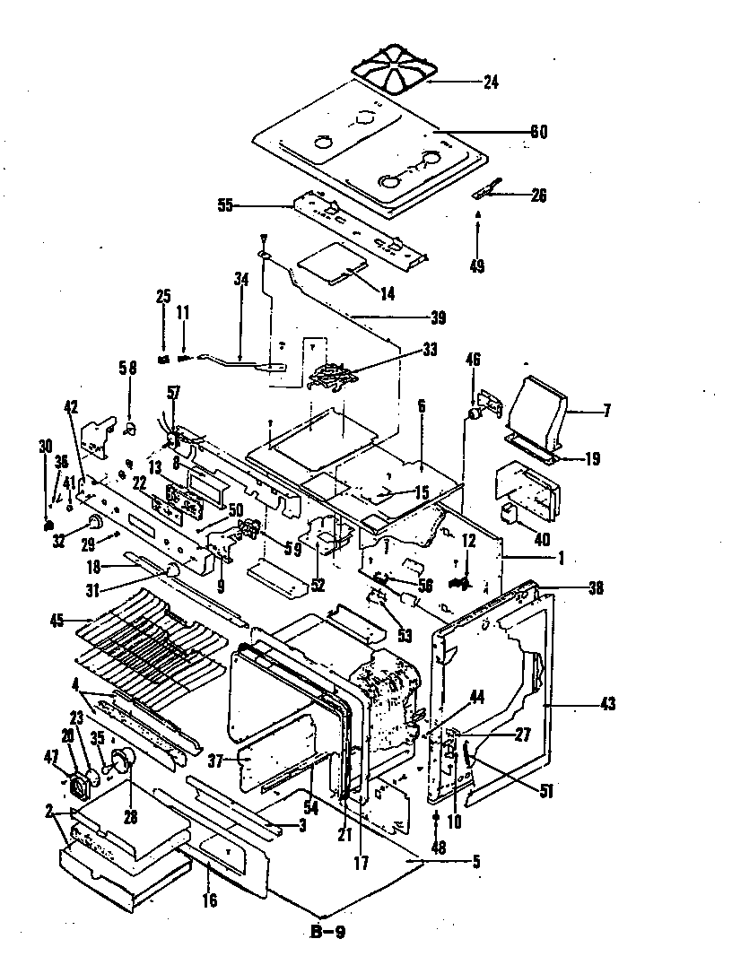 Magic Chef 24FN-6CKXW body (lower) diagram