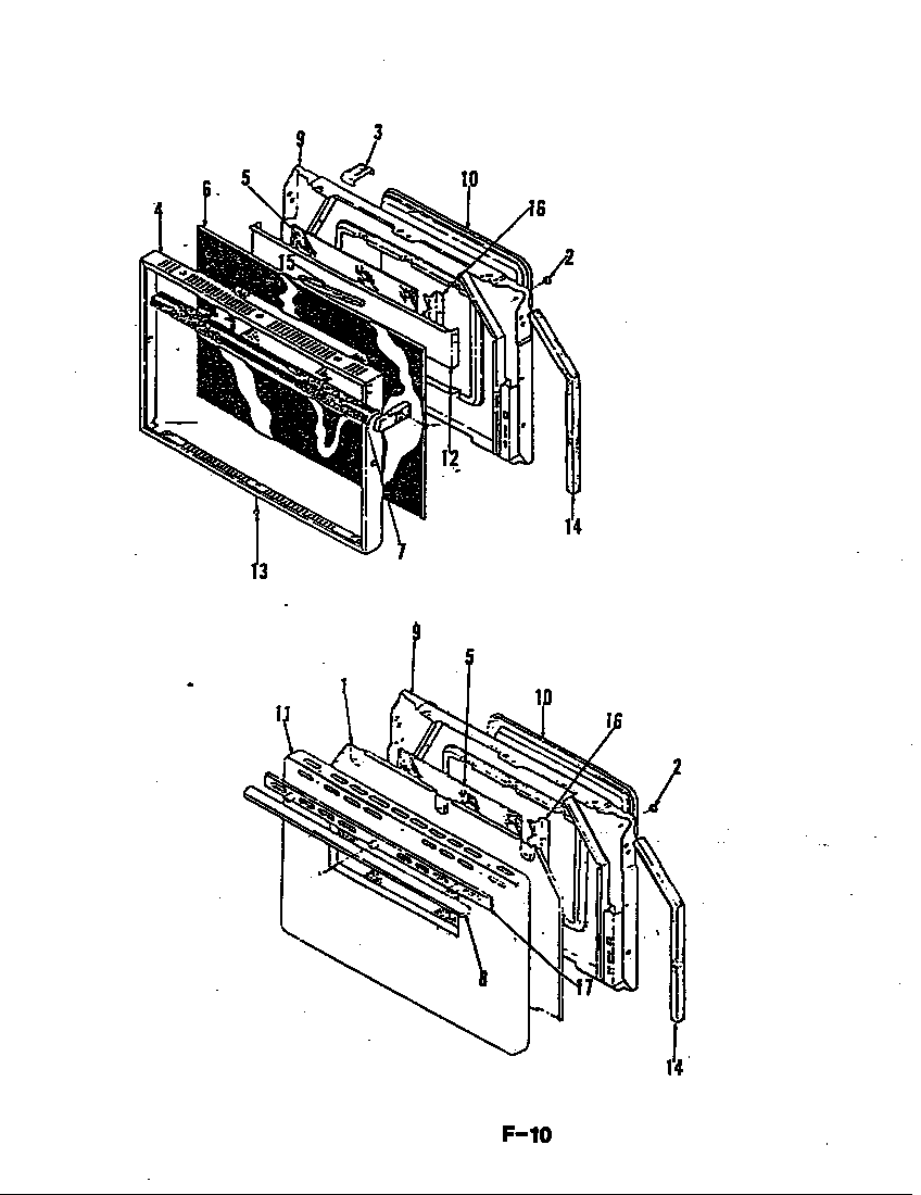 Magic Chef 64FB-3CKW door diagram
