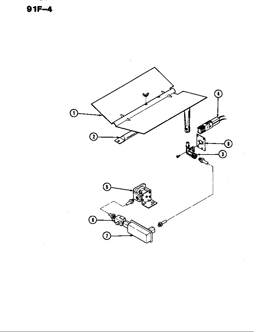 Magic Chef 91FN-4KVW oven burner assembly diagram