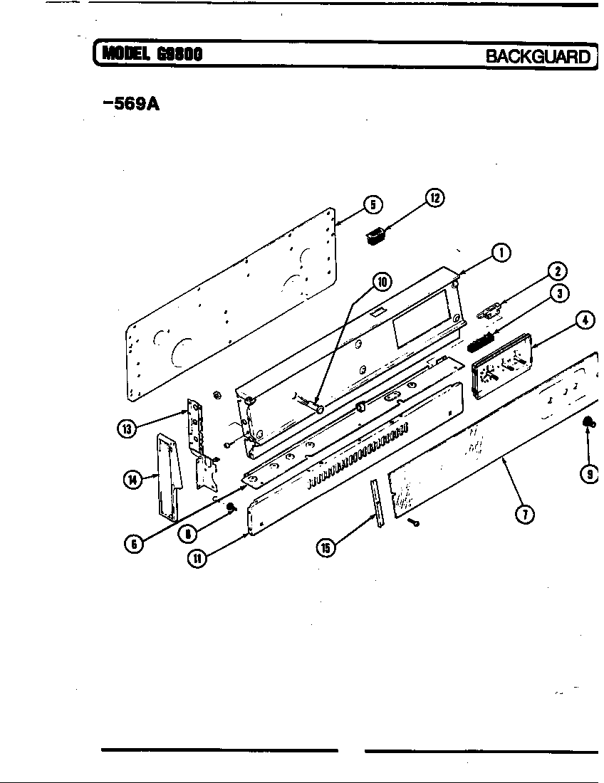 Hardwick CPG9827A569A control panel diagram