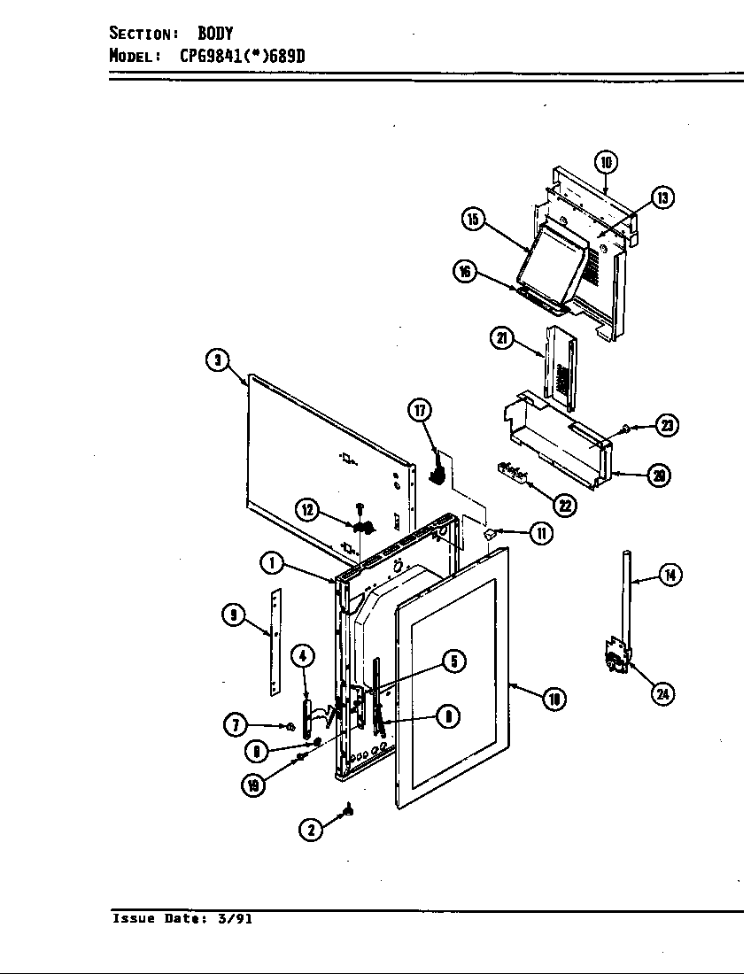 Hardwick CPG9841A689DQ body diagram