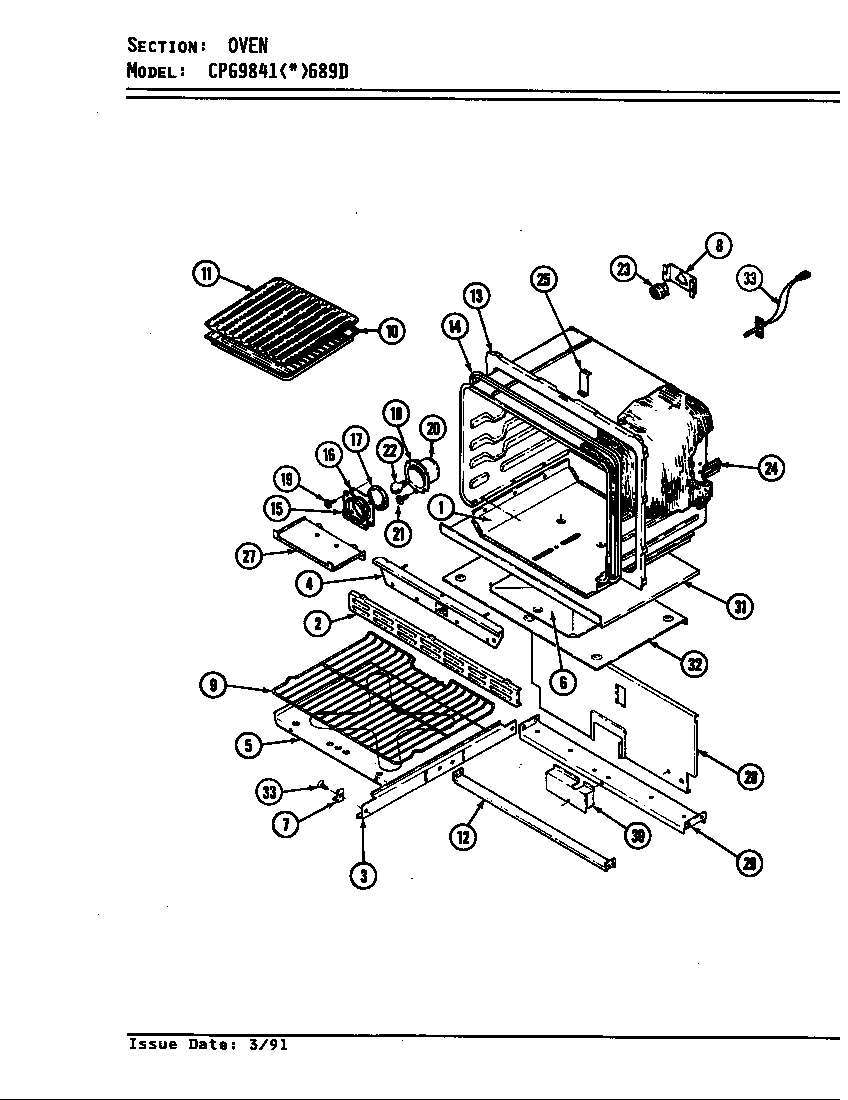 Hardwick CPG9841A689DQ oven diagram