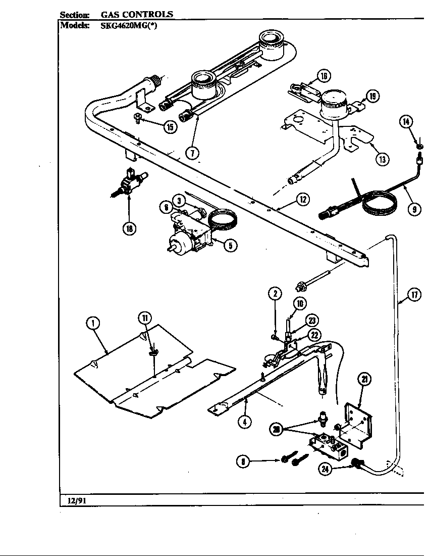 Hardwick SKG4622MGA639R gas controls diagram