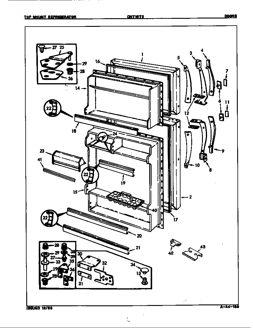 Crosley CNT15T5A/9C43A doors diagram