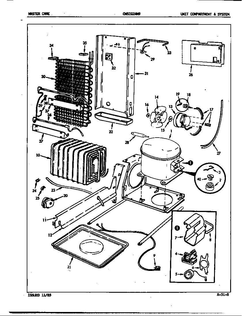 Crosley CNSIG24M9/5M65A unit compartment & system diagram