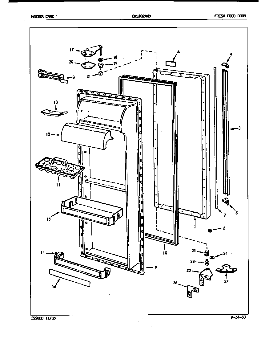 Crosley CNSIG24M9/5M65A fresh food door diagram