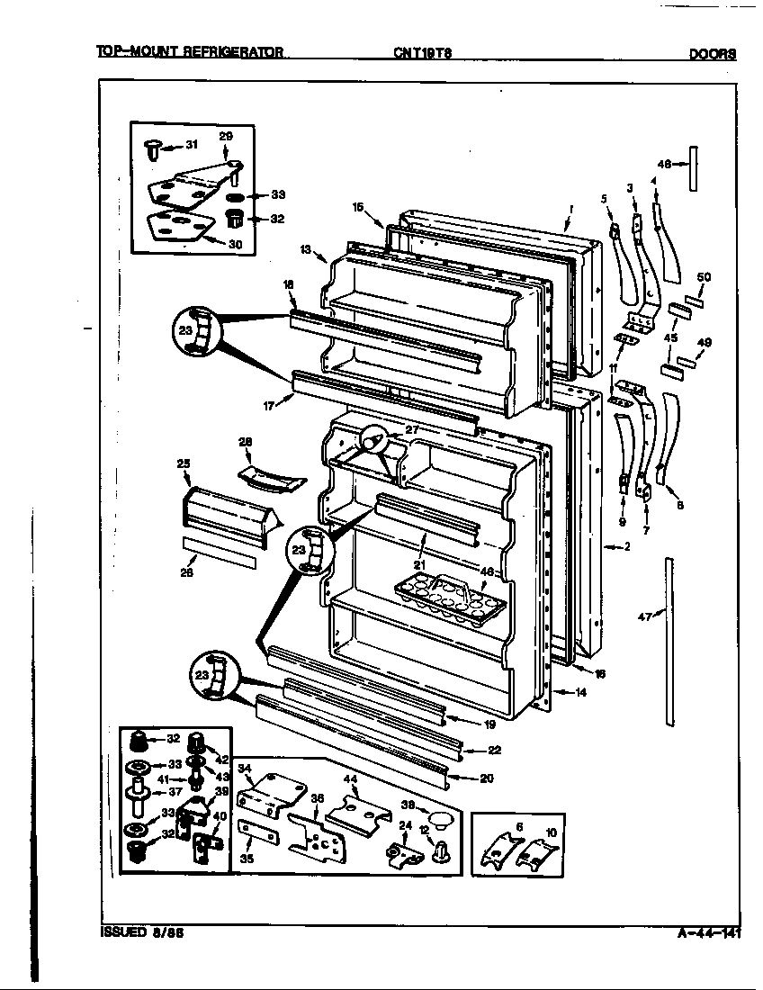 Crosley CNT19T8/9C51A doors diagram
