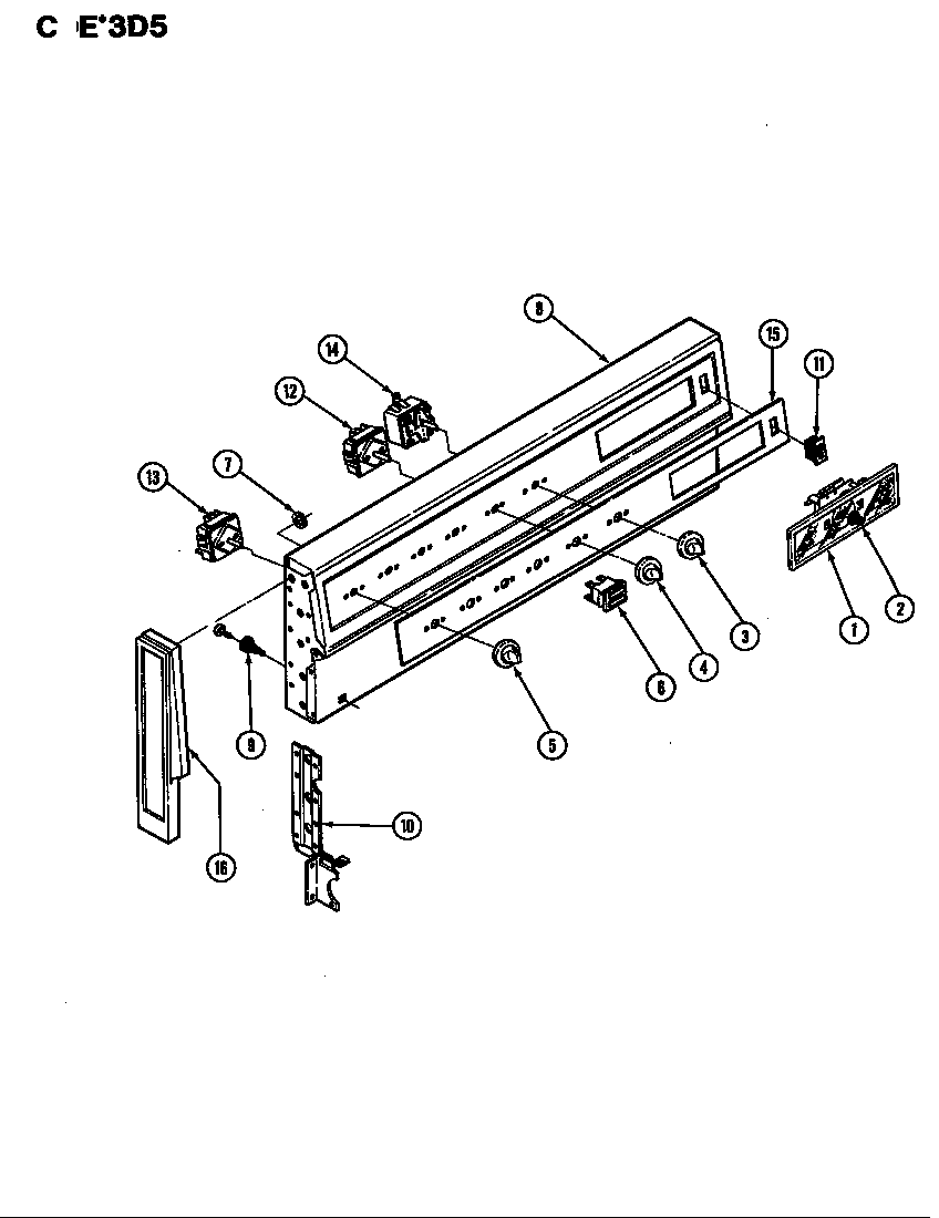 Crosley CEW3D5V control panel diagram