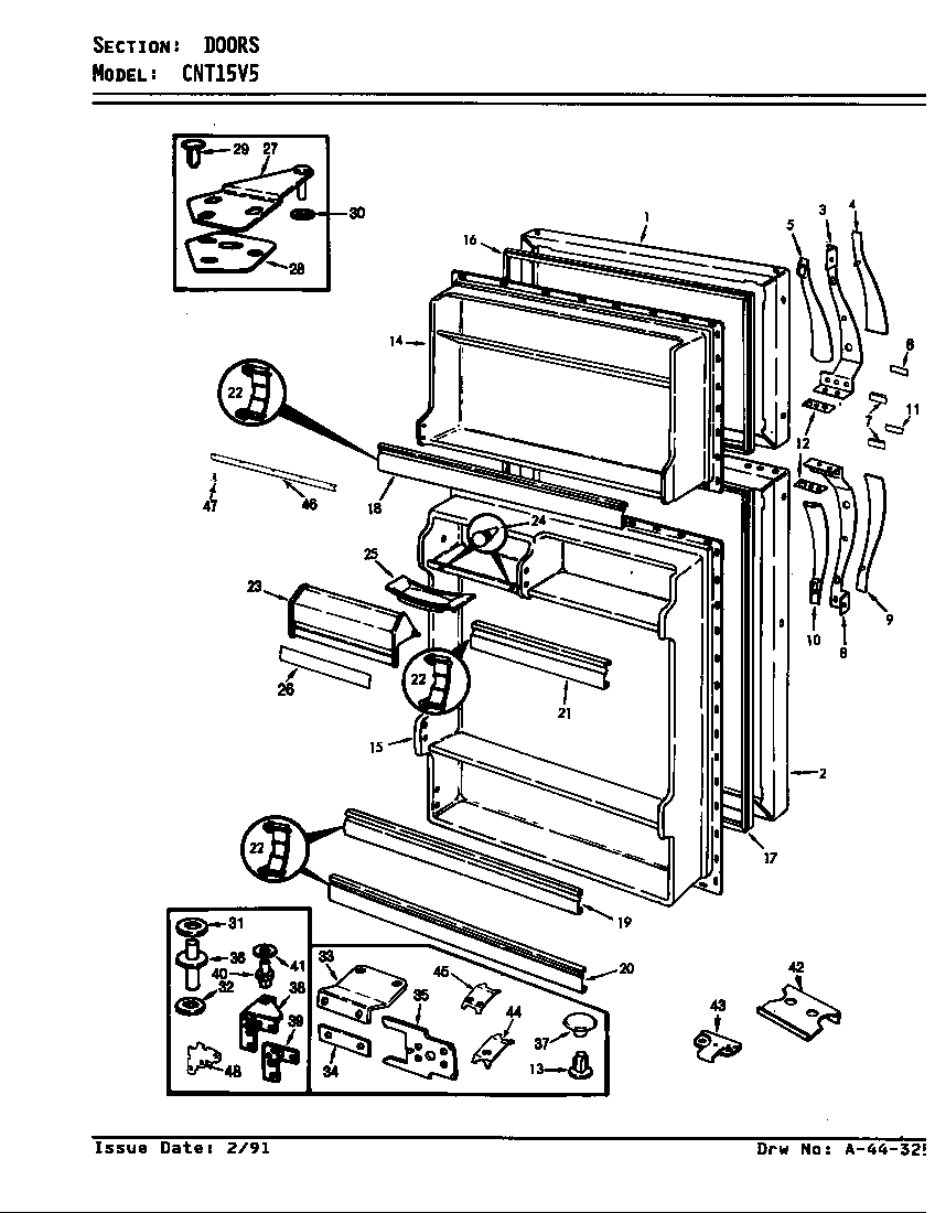Crosley CNT15V5/AC13B doors diagram