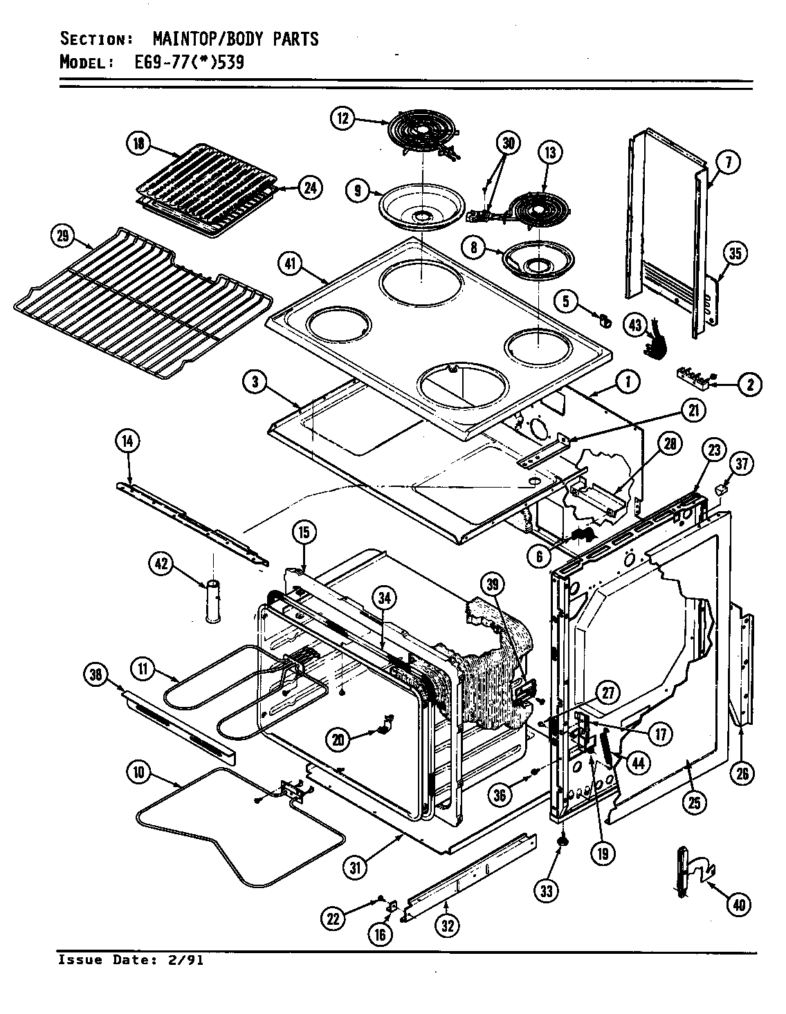 Hardwick EG9-77A539 body diagram