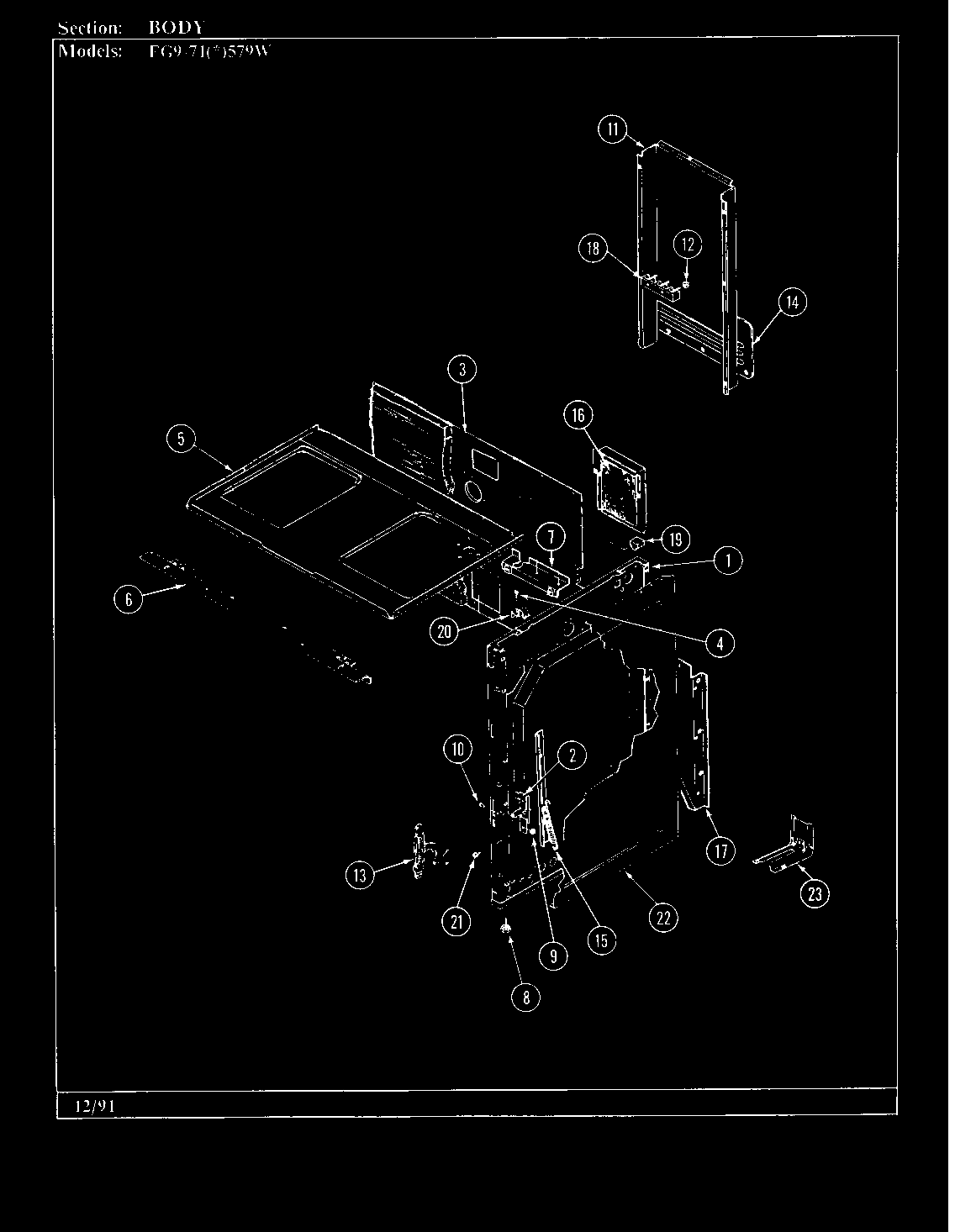 Hardwick EG9-71W579W body diagram