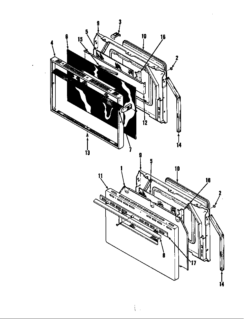 Magic Chef B34GA-2CKXW-DD door diagram