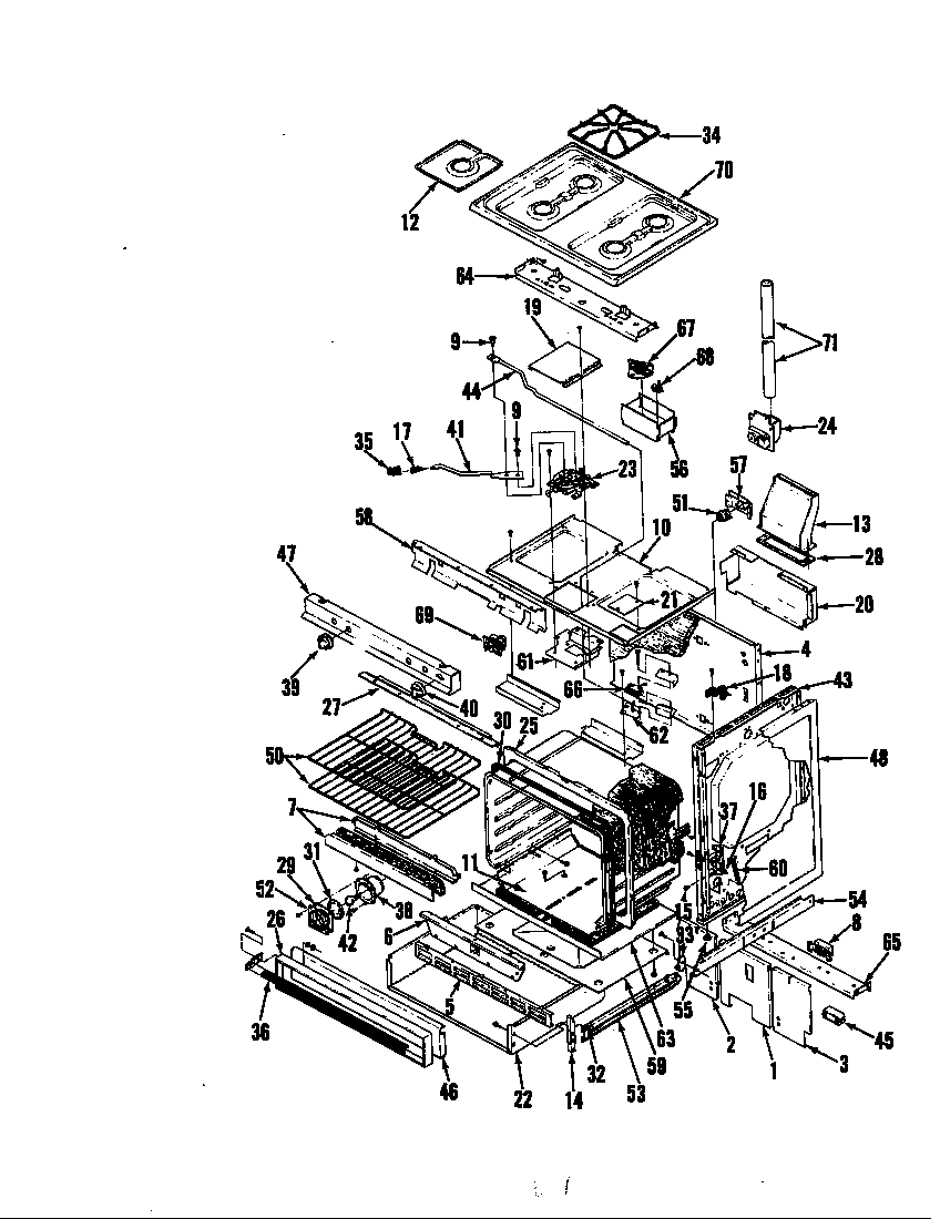 Magic Chef 34GG-4EKXW body (34gk & gv-4ekxw) (34gk-4ekxw) (34gv-4ekxw) diagram