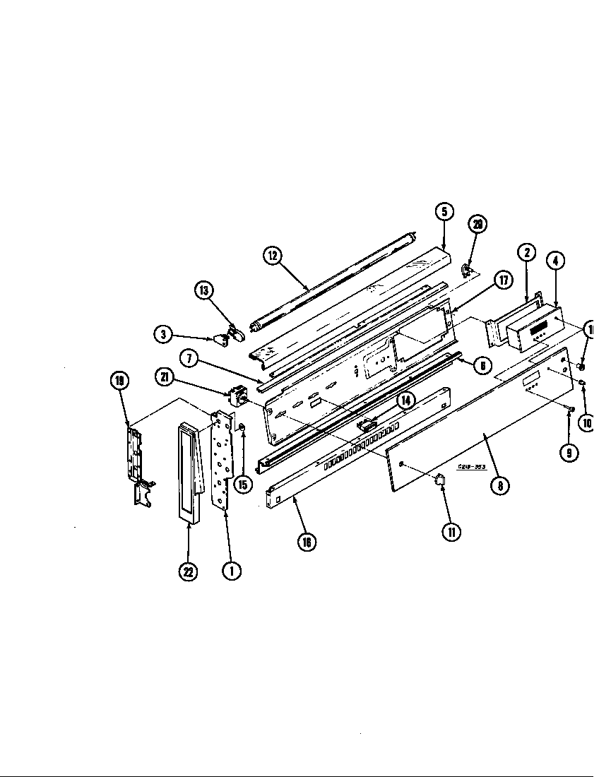 Magic Chef B34GA-4EKXW control panel diagram