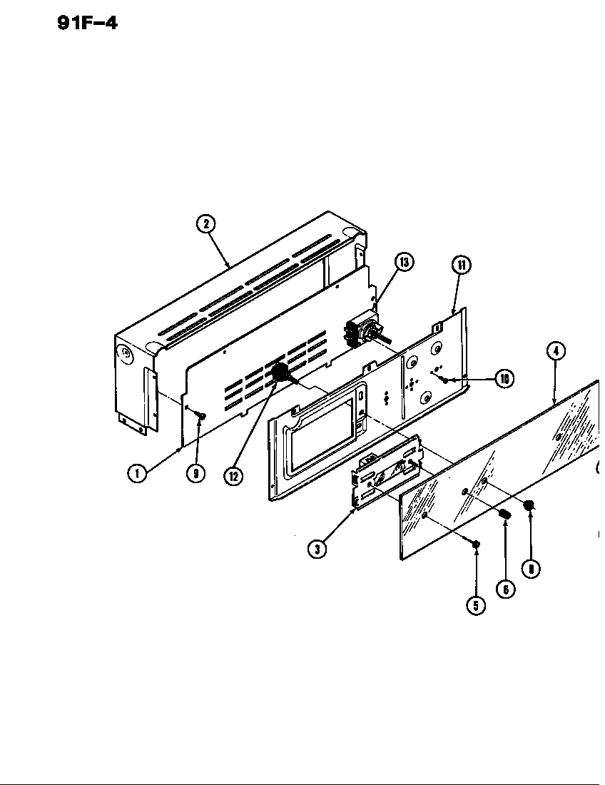 Magic Chef 91F-4KLX control panel diagram