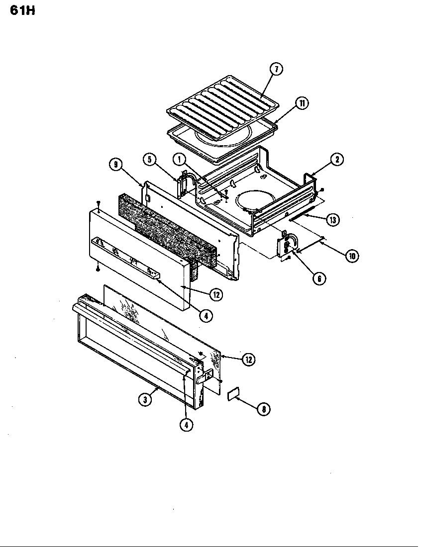 Magic Chef 61HA-1 drawer diagram