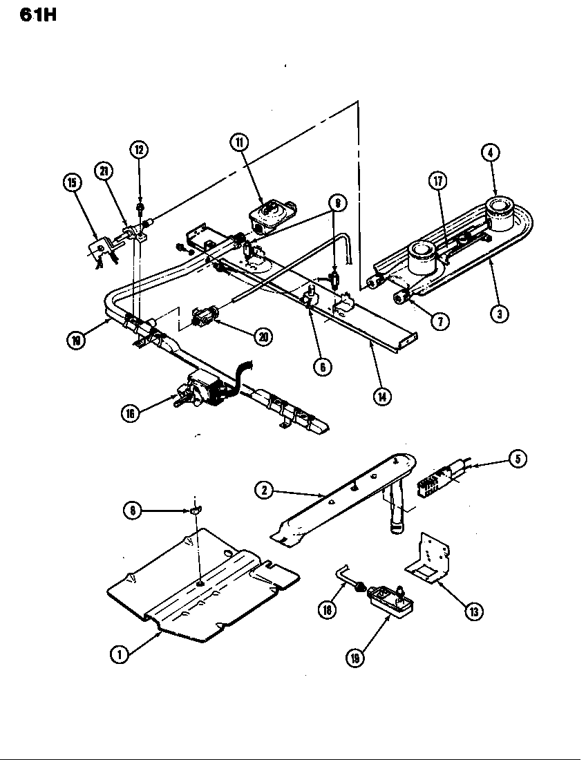 Magic Chef S61HA-3KLX gas controls diagram