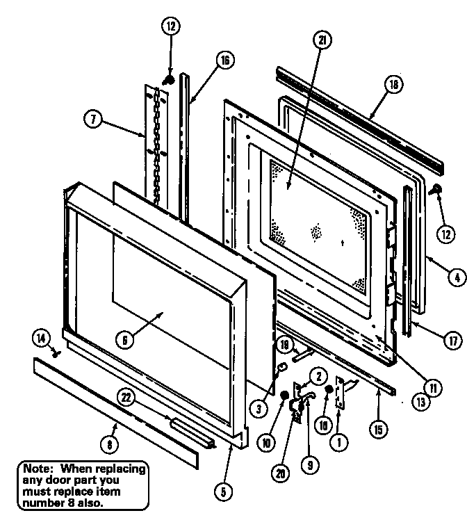 Maytag DM46H-14B-R door diagram