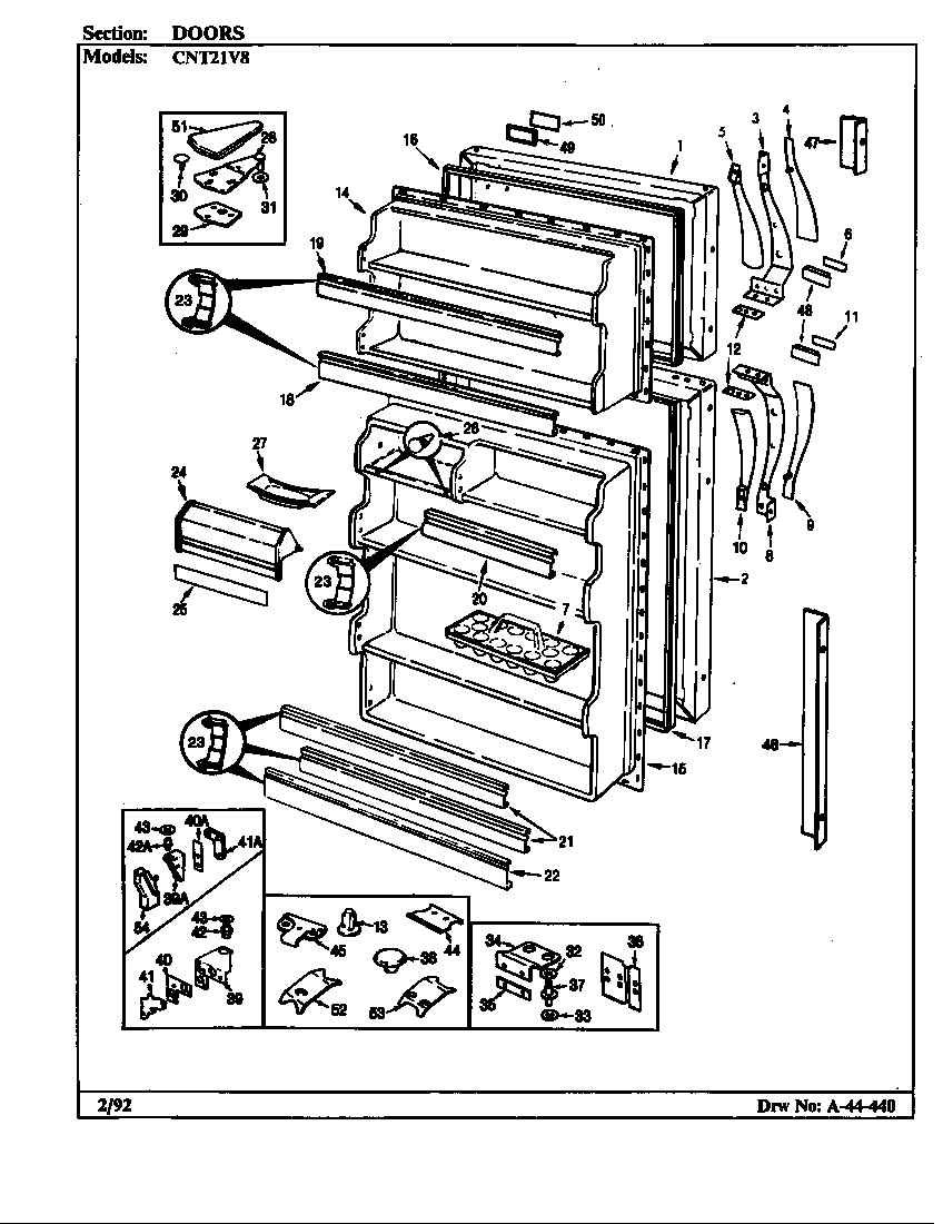 Crosley CNT21V8A/CC74A doors diagram