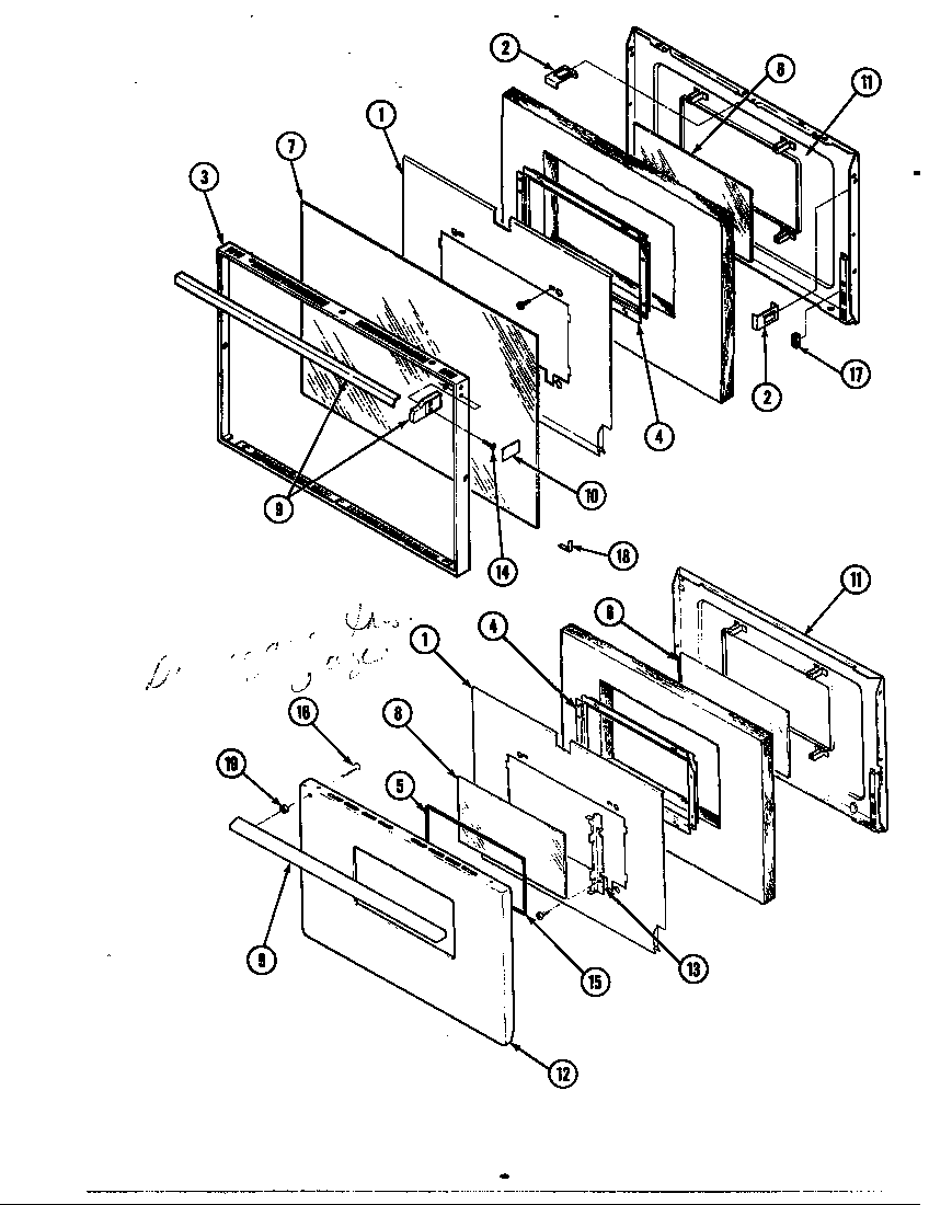 Hardwick CG8422MW729RG lower oven body diagram