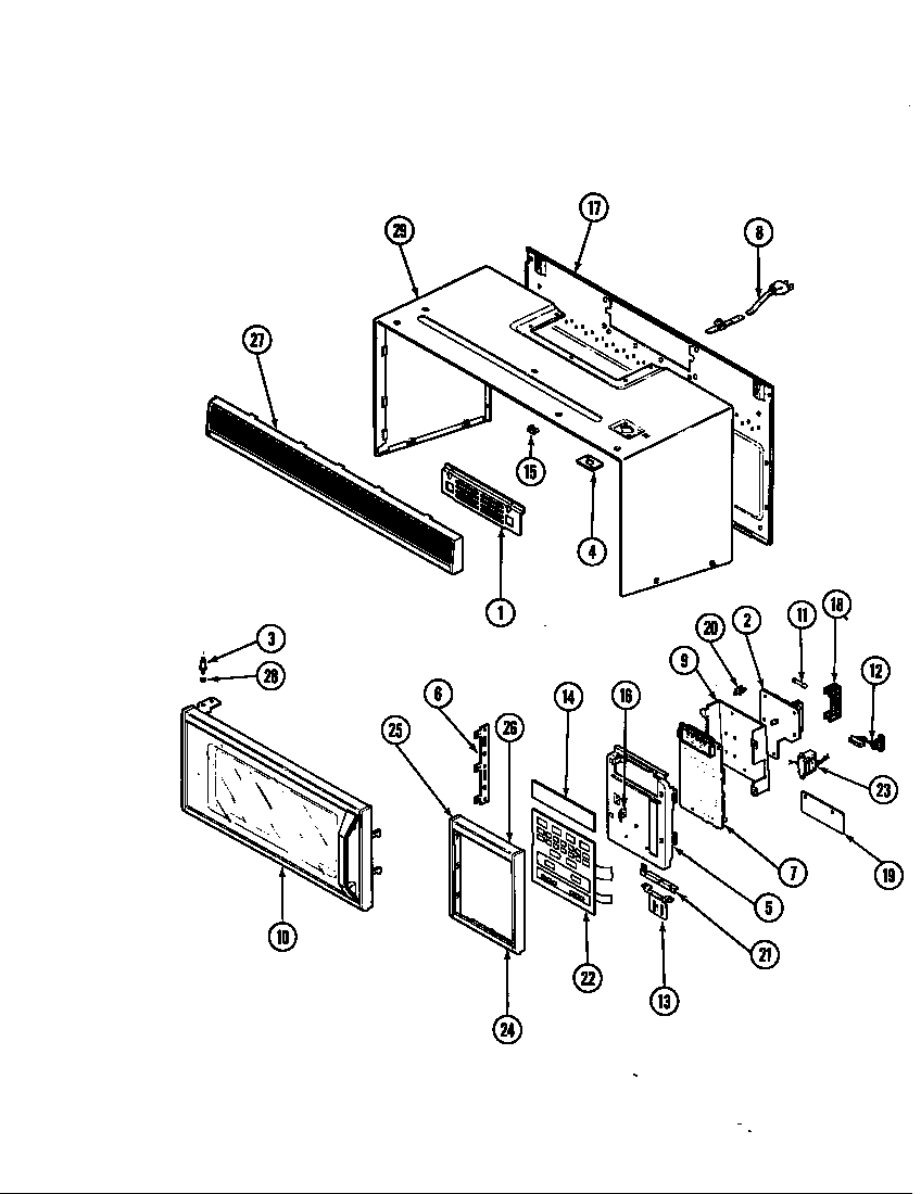Hardwick CG8422MW729RG control panel & door (vm11a-8p) diagram