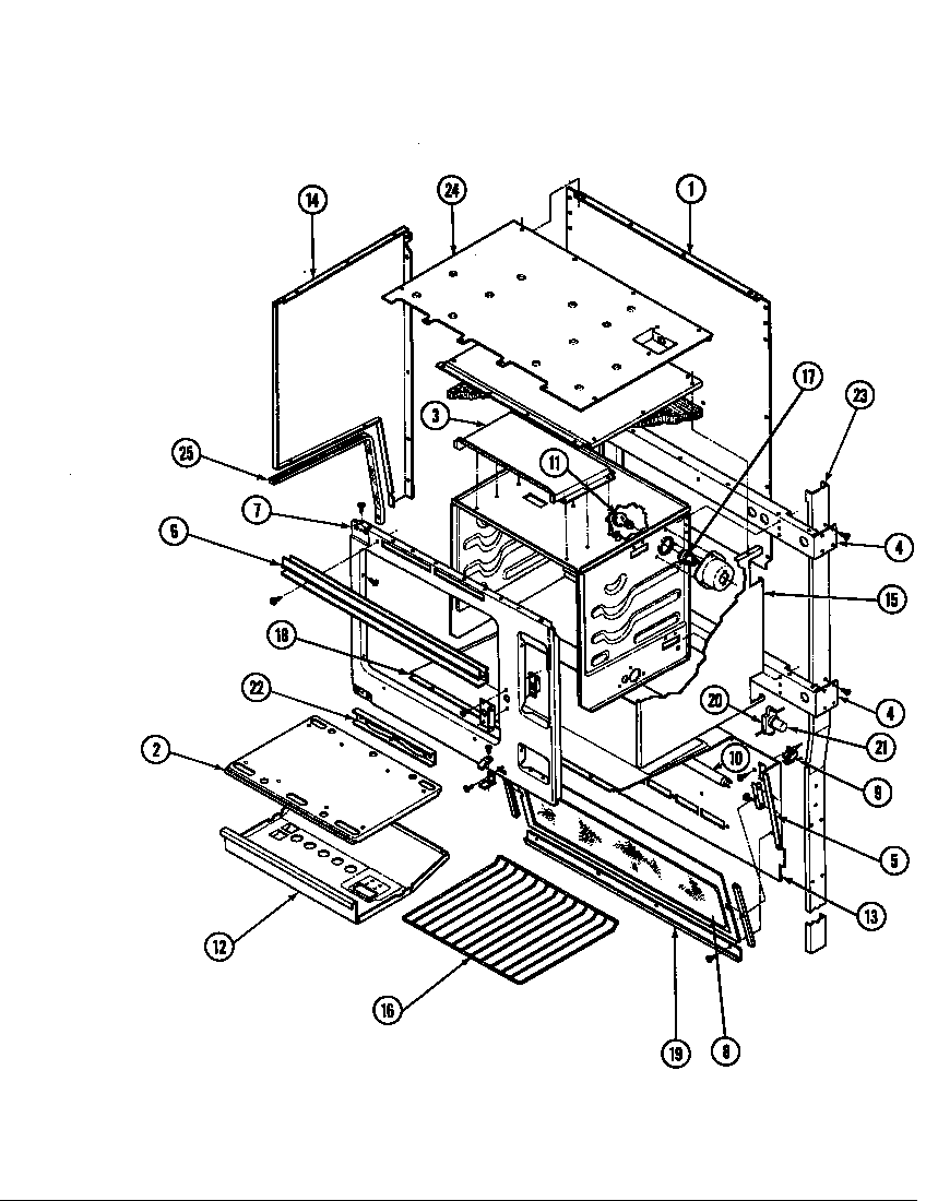 Hardwick CPG8441W719DG upper oven body diagram