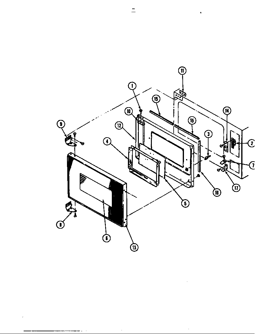 Hardwick CPG8441W719DG upper oven door diagram