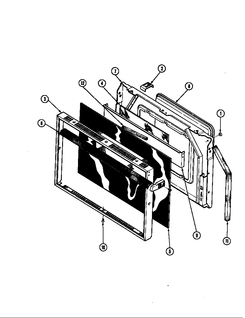 Hardwick CPG8441W719DG lower oven door diagram