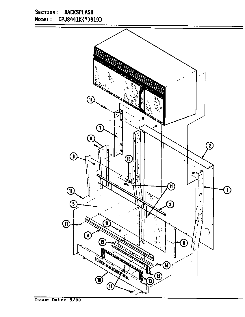 Hardwick CPJ8441KW919D control panel diagram