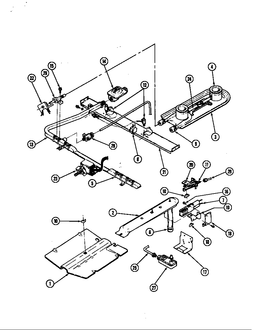 Magic Chef 31FY-8LX-ON control system diagram