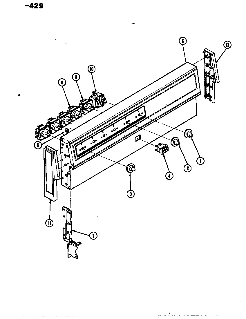 Hardwick EG956A429 control panel (eg956*429) diagram
