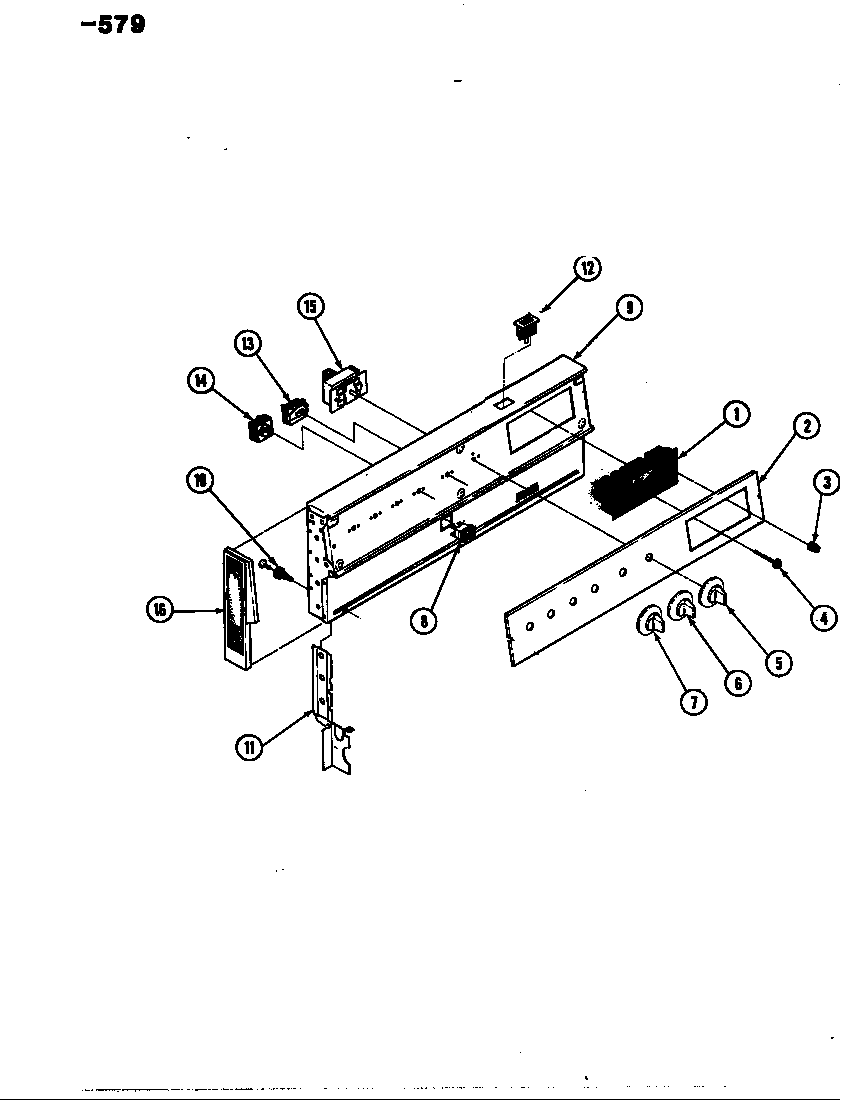 Hardwick EG971A579 control panel diagram