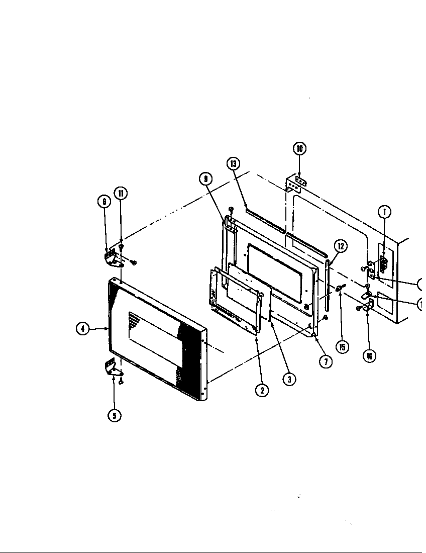 Hardwick EPE861KW829A door assembly (upper) diagram