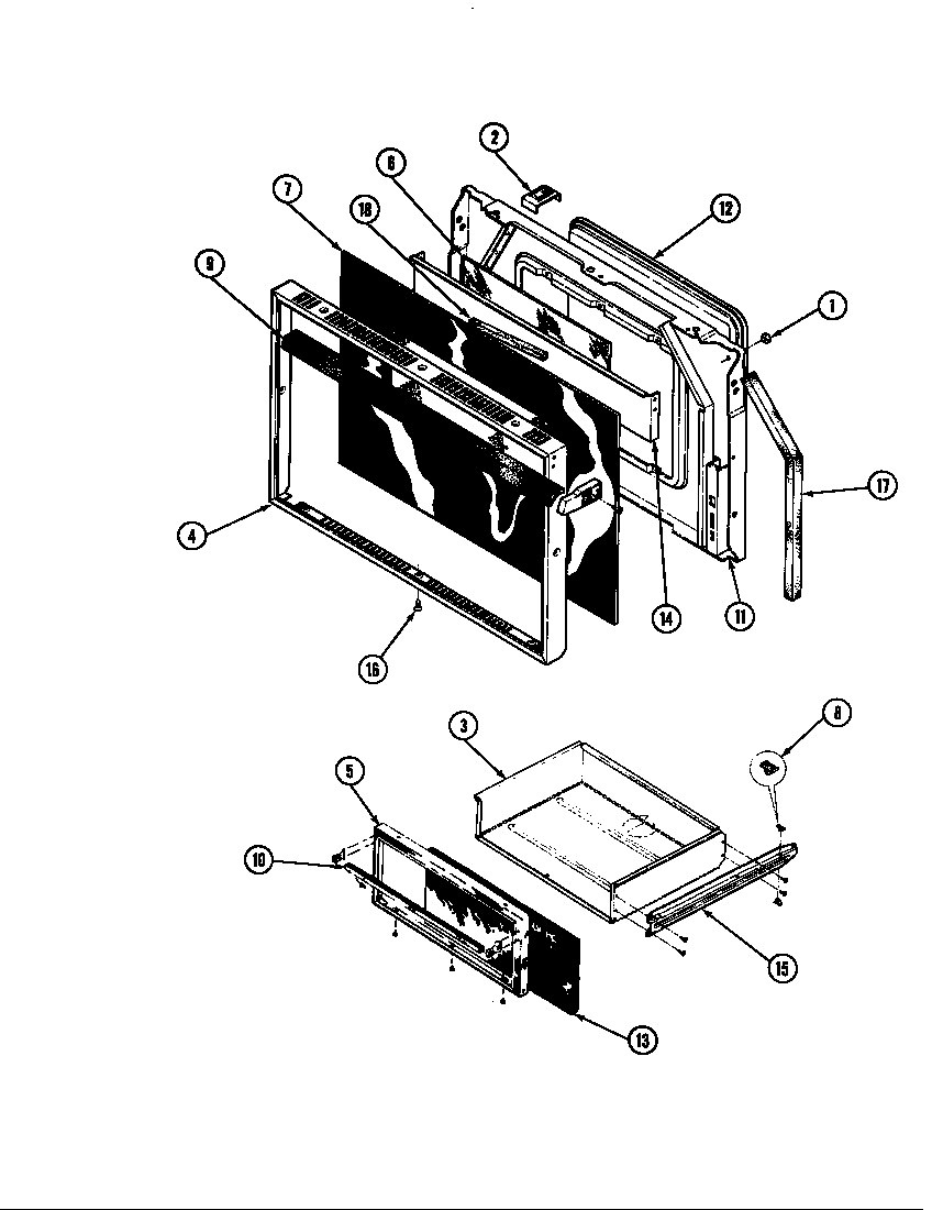 Hardwick EPE861KW829A door assembly (lower) diagram