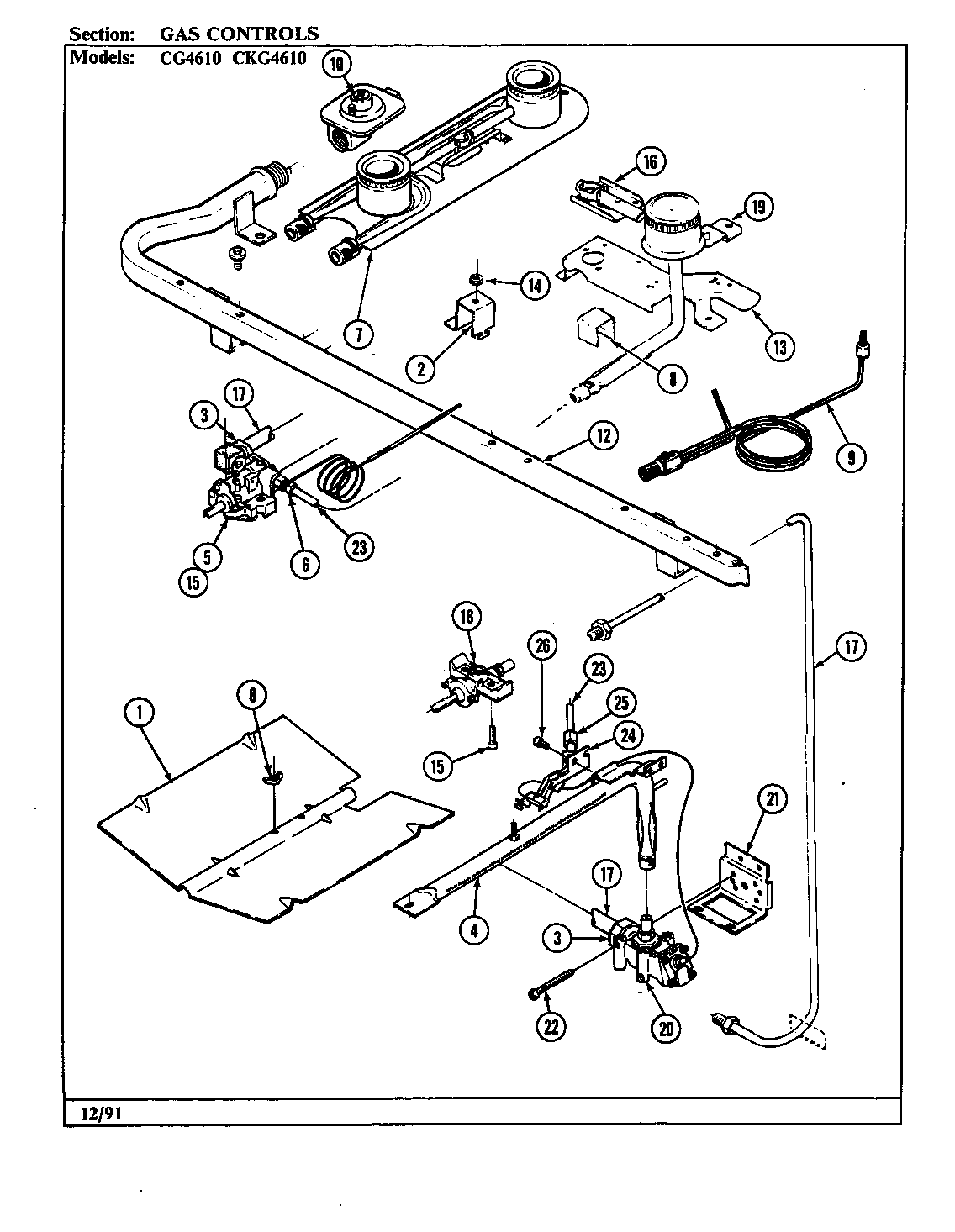 Hardwick CKG4612MA539RG controls diagram