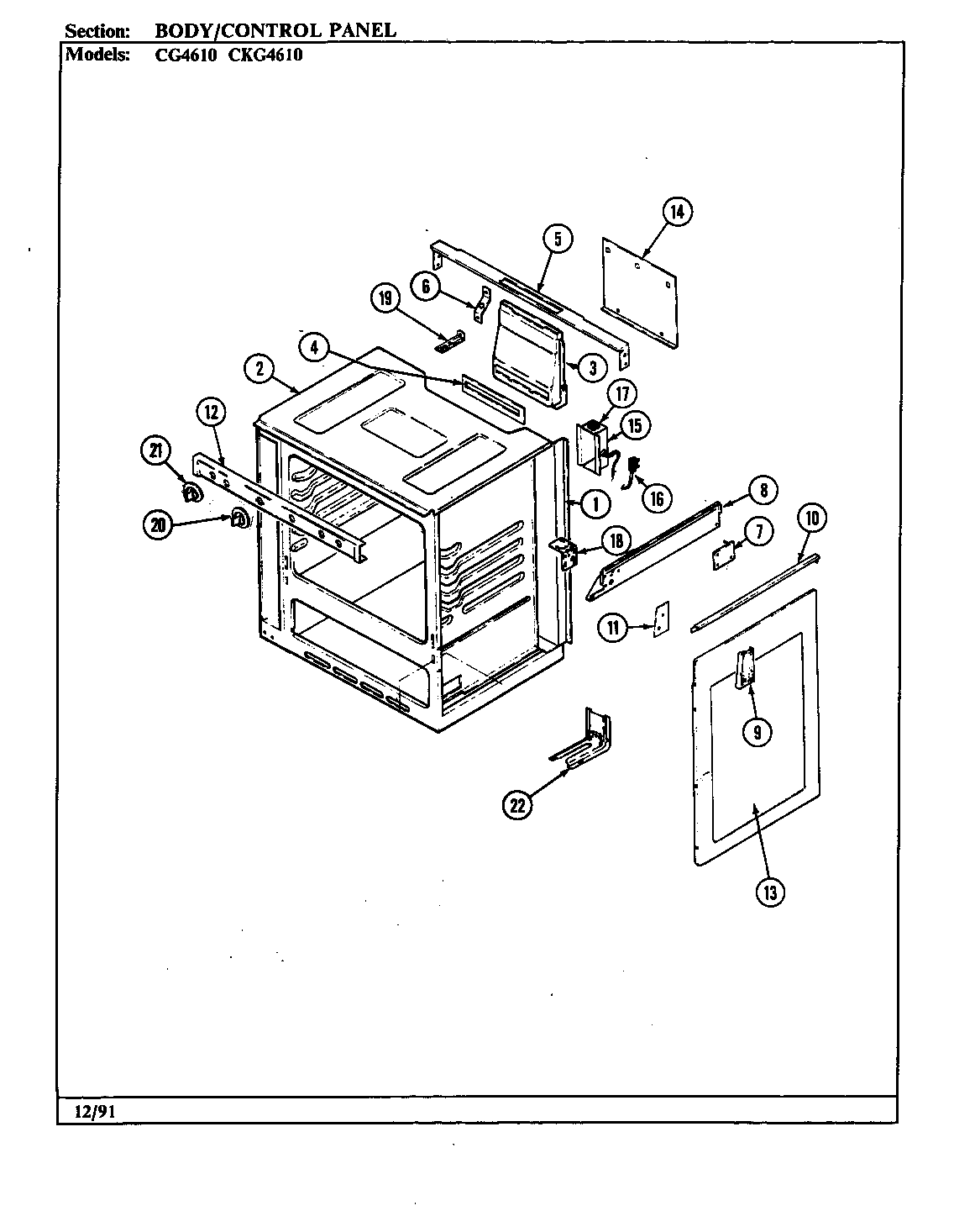 Hardwick CG4616MA429RG body diagram