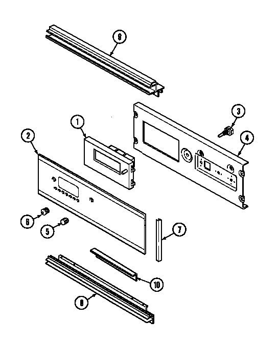 Magic Chef 9835XVB control panel diagram