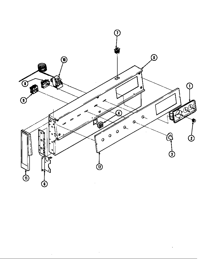 Magic Chef B35HA-2CX-ON control panel diagram
