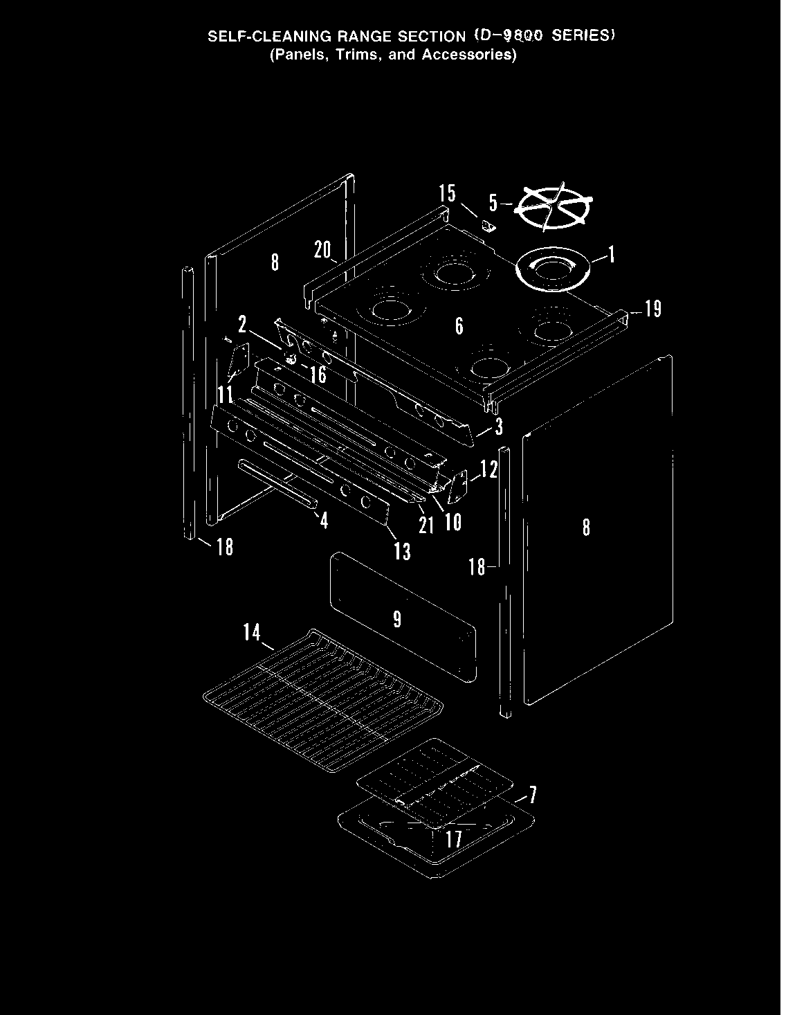 Hardwick CPD9843KA659AG top & panels diagram