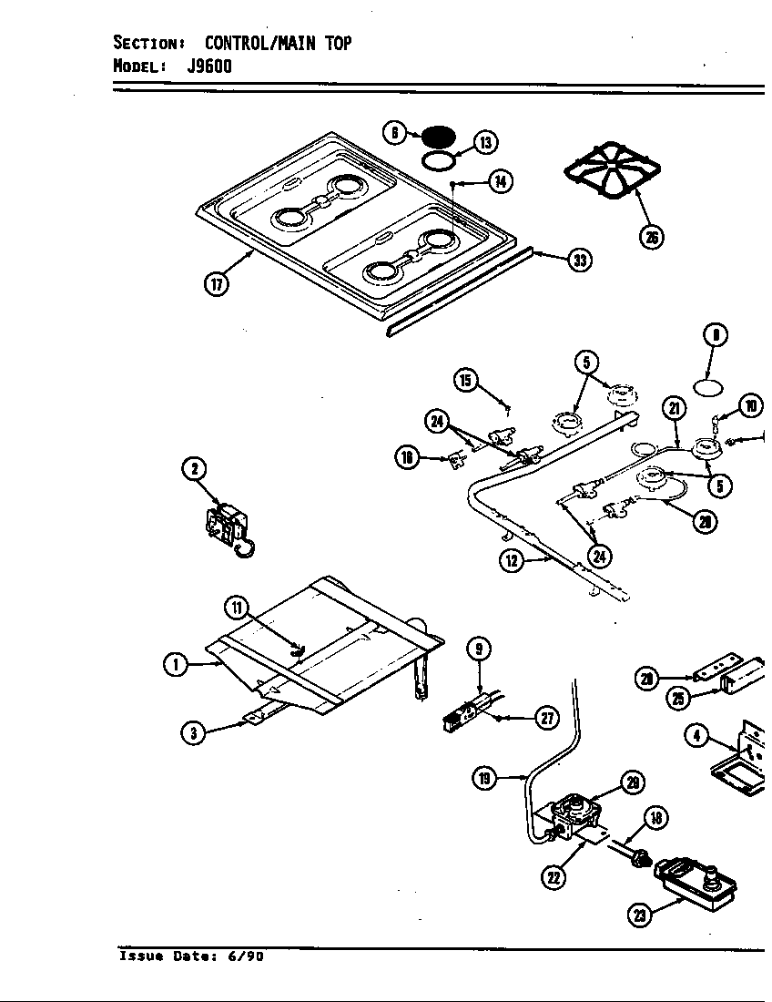 Hardwick CJ9641A590R top assy.control system diagram
