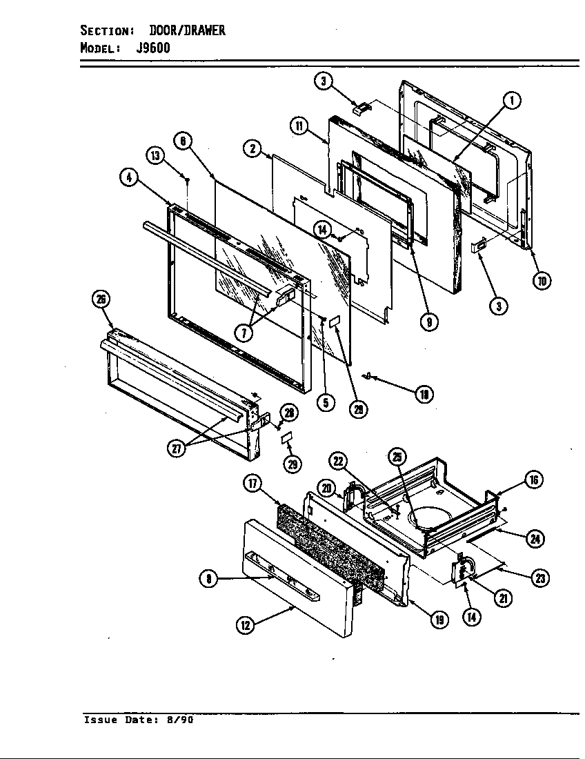 Hardwick CJ9641A590R door/drawer diagram
