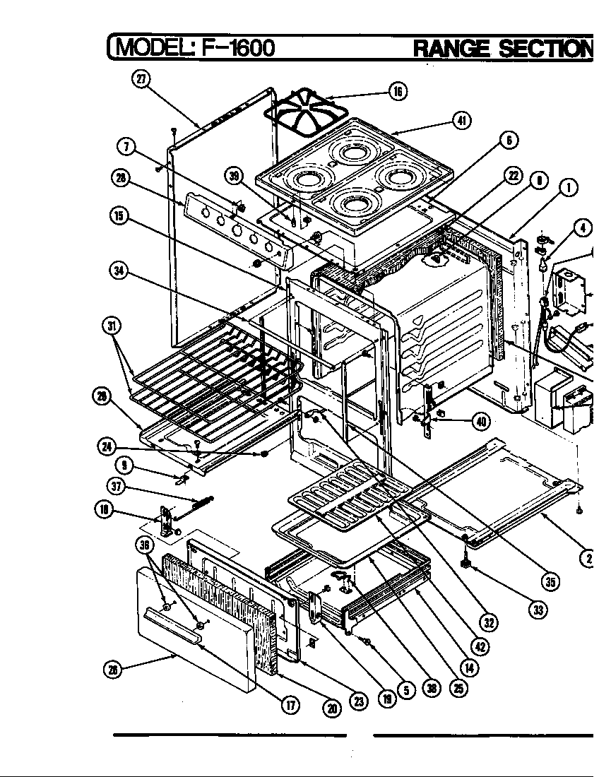 Hardwick CF1648W49RB body diagram