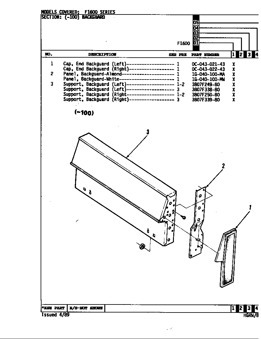 Hardwick CF1648W49RB control panel (-100 models) (cf1616a109r) (cf1616w109r) diagram