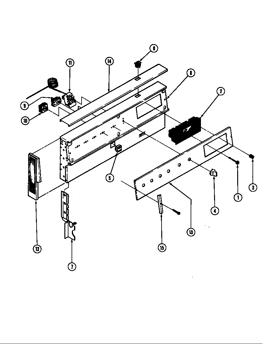 Magic Chef B35HN-3EX-ON control panel diagram