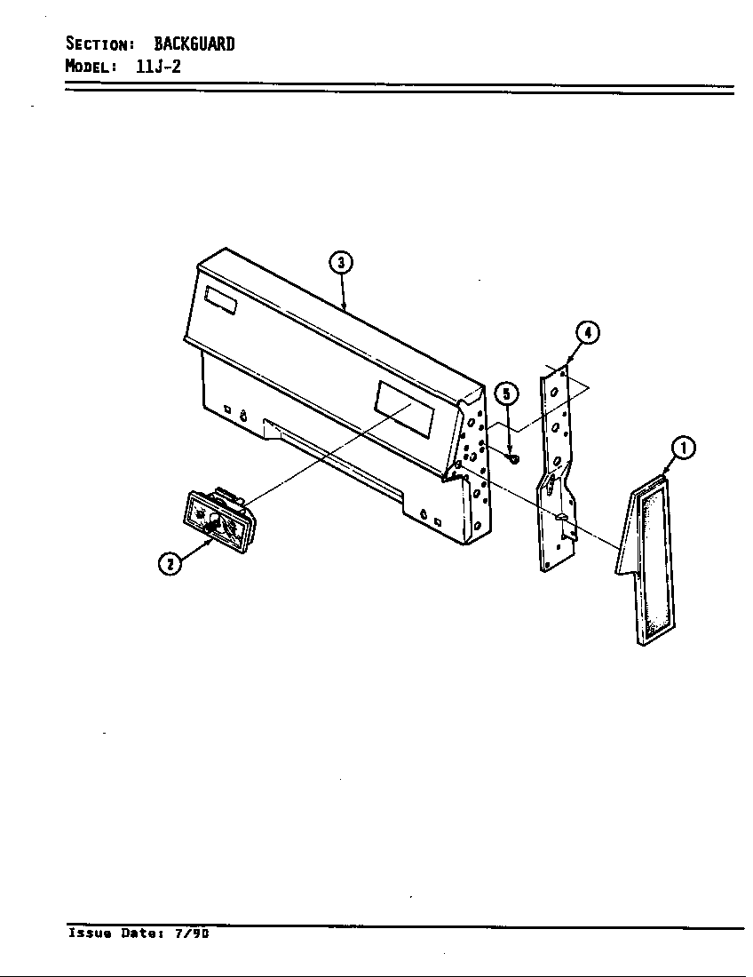 Magic Chef 11JK-2KW control panel diagram