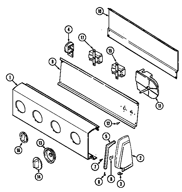 Maytag HWA2000AW control panel diagram