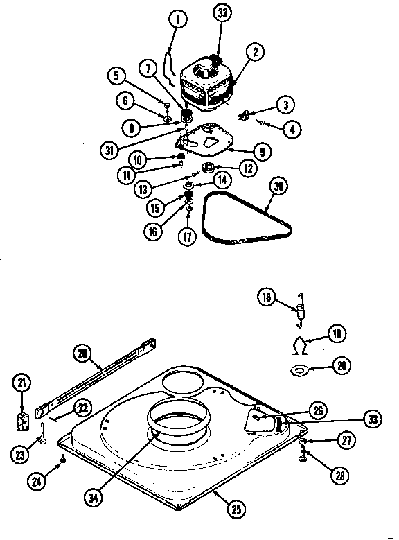 Maytag SHWA2506AT base diagram
