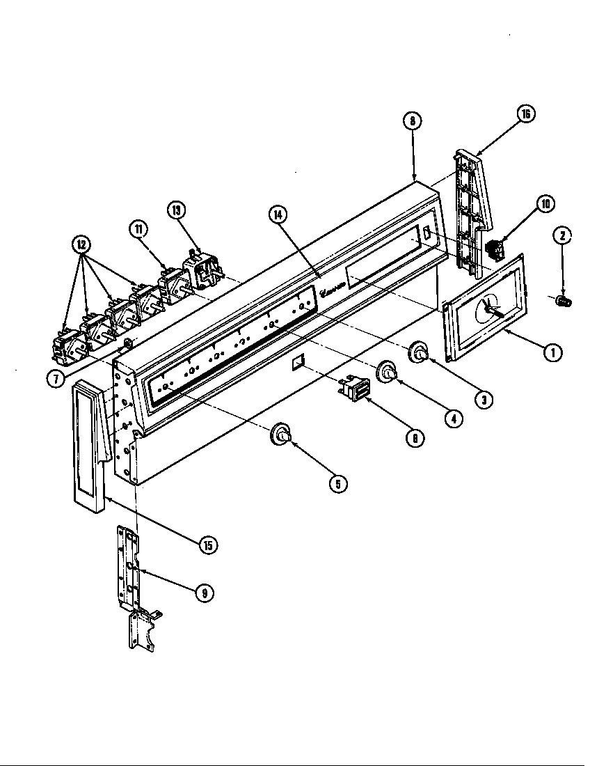 Magic Chef S35HN-92X-19 control panel diagram