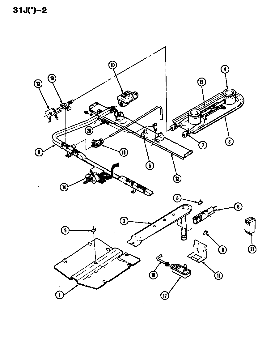 Magic Chef 31JN-2KLX-NK control system diagram
